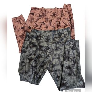 Athleta Salutations Stash Pocket 7/8 Tights Leggings Size Medium Bundle